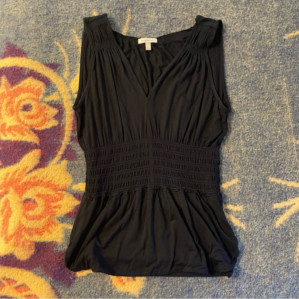 Anthropologie black stretch tank top size xs